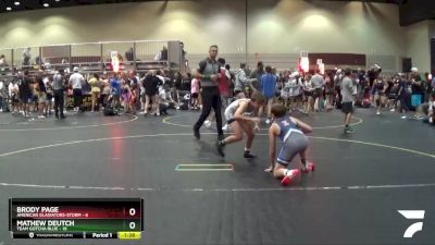 100 lbs Finals (8 Team) - Mathew Deutch, Team Gotcha Blue vs Brody Page, American Gladiators-Storm