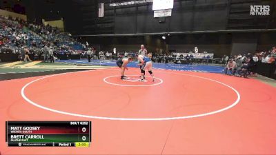 6A - 285 lbs Semifinal - Brett Carroll, Olathe East vs Matt Godsey, Wichita-South