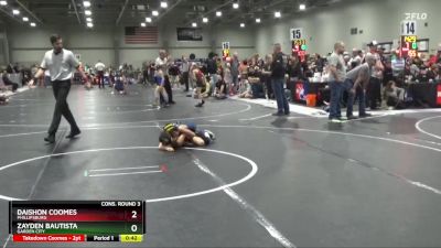 58 lbs Cons. Round 3 - Daishon Coomes, Phillipsburg vs Zayden Bautista, Garden City