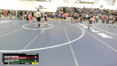 74 lbs Champ. Round 2 - Kaleb Pollock, Brawlers Elite vs Elijah Herman, Fairport Jr. Red Raiders Wrestling