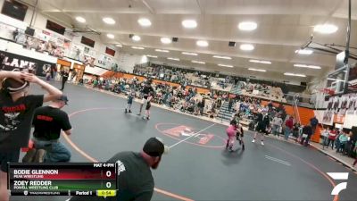 67 lbs Cons. Round 1 - Zoey Redder, Powell Wrestling Club vs Bodie Glennon, Peak Wrestling