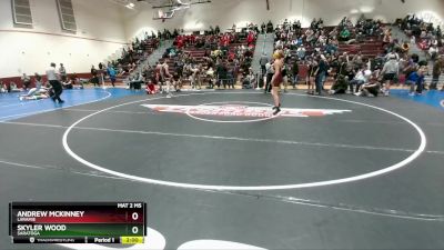 132 lbs Cons. Round 4 - Skyler Wood, Saratoga vs Andrew McKinney, Laramie