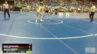 145 lbs Semifinal - Marcus Johnson, West Fargo Sheyenne vs Wyatt Kosidowski, Fargo Davies