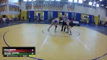132 lbs Round 3 (8 Team) - Titus Herron, Palm Harbor vs Michael Carsten, Cypress Bay