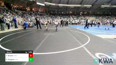 105 lbs Round Of 16 - Tyson Brown, Choctaw Ironman Youth Wrestling vs Sam Nugent, Powerhouse Wrestling