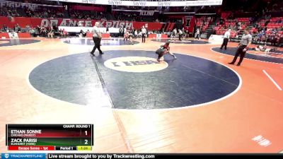 3A 132 lbs Champ. Round 1 - Ethan Sonne, Chicago (Marist) vs Zack Parisi, Elmhurst (York)