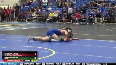 190 lbs Quarterfinal - Andrew Liber, St Francis De Sales (Toledo) vs Gavin Bowers, TINORA