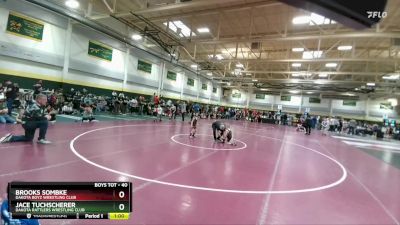 40 lbs Semifinal - Brooks Sombke, Dakota Boyz Wrestling Club vs Jace Tuchscherer, DAKOTA RATTLERS WRESTLING CLUB