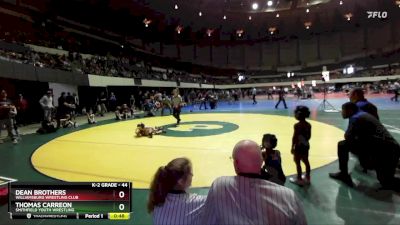 44 lbs Champ. Round 1 - Dean Brothers, Williamsburg Wrestling Club vs Thomas Carreon, Smithfield Youth Wrestling