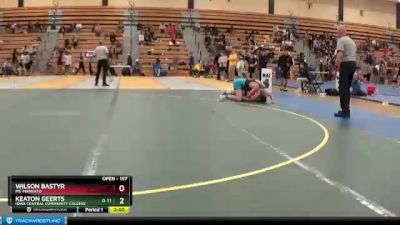 157 lbs Quarterfinal - Wilson Bastyr, MS-Mankato vs Keaton Geerts, Iowa Central Community College