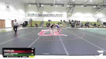 160 lbs 1st Place Match - Sierra Mefford, Palomar College vs Joanna Qiu, UC Santa Barbara