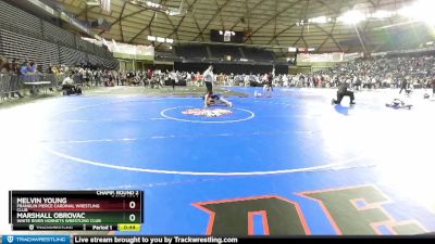 71 lbs Champ. Round 2 - Melvin Young, Franklin Pierce Cardinal Wrestling Club vs Marshall Obrovac, White River Hornets Wrestling Club