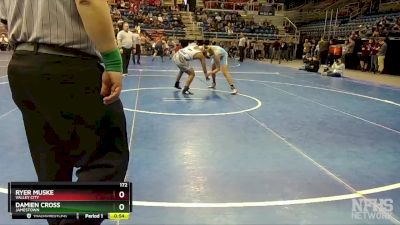 172 lbs Cons. Round 1 - Ryer Muske, Valley City vs Damien Cross, Jamestown