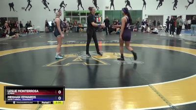 143 lbs Cons. Round 3 - Meghan Edwards, John Carroll University vs Leslie Monterrosa, Elmira