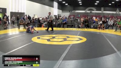 70 lbs 2nd Wrestleback (8 Team) - Crew Mussleman, Heat Lightning vs Colton Chambers, Team Missouri (MO)