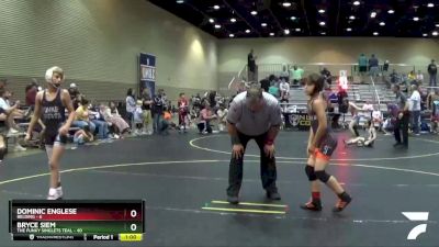 101 lbs Round 1 (6 Team) - Bryce Siem, The Funky Singlets Teal vs Dominic Englese, Belding