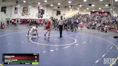 132 lbs Champ. Round 1 - Jonah Kim, La Canada vs Shaun Vaque, Dos Pueblos