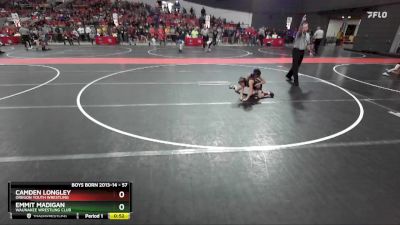 57 lbs Cons. Round 5 - Emmit Madigan, Waunakee Wrestling Club vs Camden Longley, Oregon Youth Wrestling