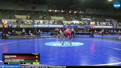 141 lbs Cons. Round 2 - Ethan Pogorzelski, Wisconsin-Whitewater vs Evan Burge, Wabash