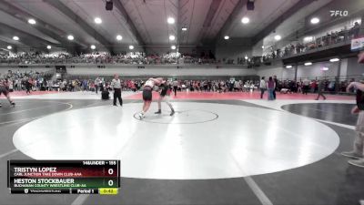 155 lbs Cons. Round 4 - Heston Stockbauer, Buchanan County Wrestling Club-AA vs Tristyn Lopez, Carl Junction Take Down Club-AAA