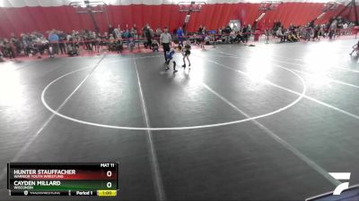 59 lbs Champ. Round 1 - Cayden Millard, Wisconsin vs Hunter Stauffacher, Warrior Youth Wrestling