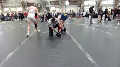 140 lbs Round 7 (8 Team) - Anthony Caponegro, BTWC vs Luke Bourg, Warhawks Wrestling