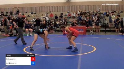 50 kg Consi Of 16 #2 - Cassandra Lopez, Team South Carolina vs Angelina Gomez, Team Georgia