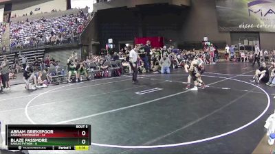 70 lbs Round 2 (6 Team) - Abram Griekspoor, Kansas Copperhead vs Blaze Passmore, Kansas Python