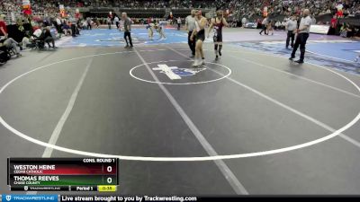 Cons. Round 1 - Thomas Reeves, Chase County vs Weston Heine, Cedar Catholic