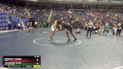 4A 285 lbs Quarterfinal - Chandler Allen, Mallard Creek vs Keontay Turner, Cary