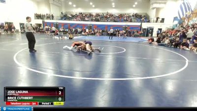 170 lbs Quarterfinal - Jose Laguna, Post Falls vs Brice Cuthbert, Lewiston