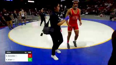 145 lbs Round Of 32 - Ethan Gonzales, Palma (CC) vs Ammar Khan, Franklin (Elk Grove) (SJ)