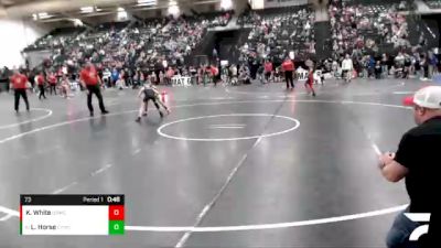 73 lbs Cons. Round 3 - Liam Horse, Cozad Youth Wrestling Club vs Kolvin White, Broken Bow Wrestling Club