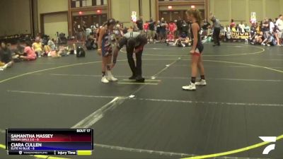 84 lbs Round 5 (10 Team) - Samantha Massey, Venom Girls 2.0 vs Ciara Cullen, Elite NJ Blue