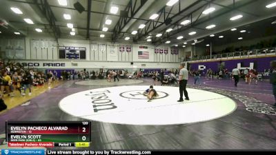 120 lbs Champ. Round 1 - Evelyn Pacheco Alvarado, Hermiston vs Evelyn Scott, Deer Park (Girls)