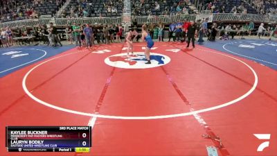 130-142 lbs 3rd Place Match - Kaylee Buckner, Moorcroft Mat Masters Wrestling Club vs Lauryn Bodily, Eastside United Wrestling Club