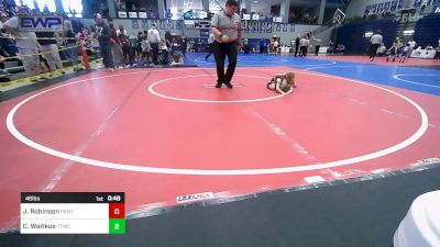 46 lbs Semifinal - Jonathan Robinson, Panther Youth Wrestling-CPR vs Christopher Waitkus, Team Tulsa Wrestling Club