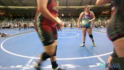 200 lbs Quarterfinal - Abagail Lacy, Dark Cloud Wrestling Club vs Avery Arnett, Del City Little League