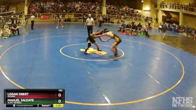 132 lbs Semifinal - Manuel Saldate, SLAM! NEVADA vs Logan Obert, Galena