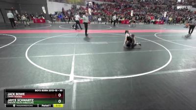 95 lbs Cons. Round 3 - Jack Bowe, Crass Trained vs Jayce Schwartz, Oregon Youth Wrestling