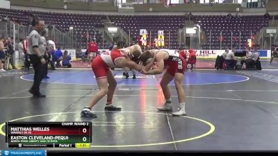 189 lbs Champ. Round 2 - Easton Cleveland-Pequignot, North Penn Liberty High School vs Matthias Welles, Waverly Sr HS