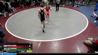 113 lbs Cons. Round 3 - Preston Myren, Kelso vs Skylar Ammons, Castle Rock