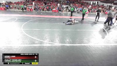 70 lbs Semifinal - Paisley Mckelvey, Lancaster Wrestling Club vs Addie Lunn, Bigwater