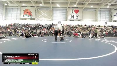 59 lbs Champ. Round 1 - Gunner Stickle, Club Not Listed vs Lorenzo Palmiotto, Empire Wrestling Academy