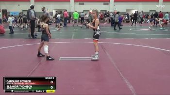 60 lbs Round 3 - Eleanor Thomson, Buckhorn Youth Wrestling vs Caroline Fowler, Skull & Crossbones Wrestling C