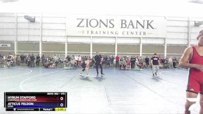 175 lbs Quarterfinal - Hyrum Stafford, Champions Wrestling Club vs Atticus Feldon, Utah