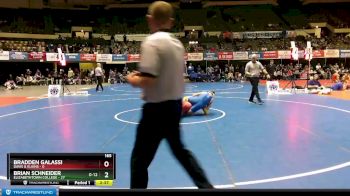 165 lbs Round 1 (3 Team) - Brian Schneider, Elizabethtown College vs Bradden Galassi, Davis & Elkins