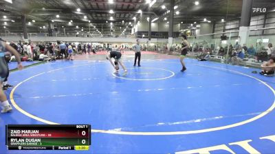 190 lbs Round 1 (4 Team) - Zaid Marjan, RALEIGH AREA WRESTLING vs Rylan Dugan, GRAPPLERS GARAGE