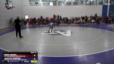 46 lbs Quarterfinal - Emma Grimes, Wyoming Seminary Wrestling Club vs Nakayla Dawson, Michigan Revolution Wrestling Club