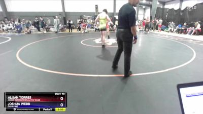 190 lbs Quarterfinal - Alijah Torres, Askeo International Mat Club vs Joshua Webb, Camas WC